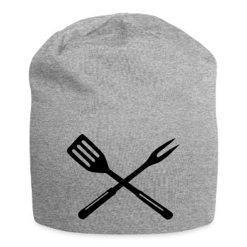 Grill - barbecue - Jersey Beanie - heather grey - Front