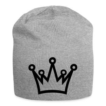 krone - Jersey-Beanie - Grau meliert - Vorne