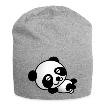 doux Panda - Bonnet en jersey - gris chiné - Devant