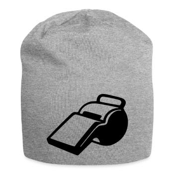 Pfeife - Fußball - Schiedsrichter - Jersey-Beanie - Grau meliert - Vorne