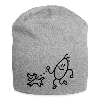 Partez pour une promenade - course - ligne - Bonnet en jersey - gris chiné - Devant