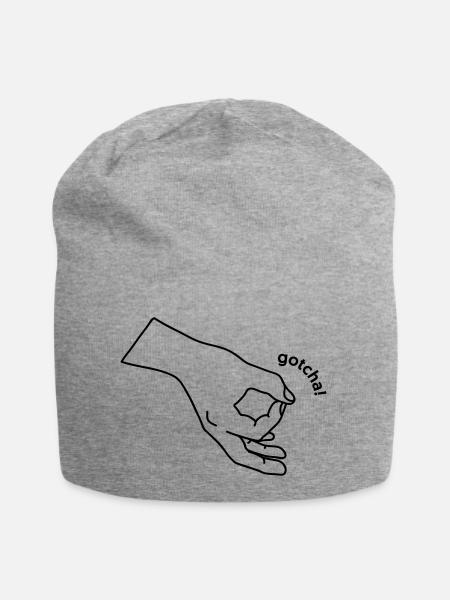 Reingeguckt - gotcha! - Jersey-Beanie - Grau meliert