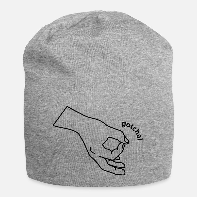 Take a look - gotcha! - Jersey Beanie - heather grey