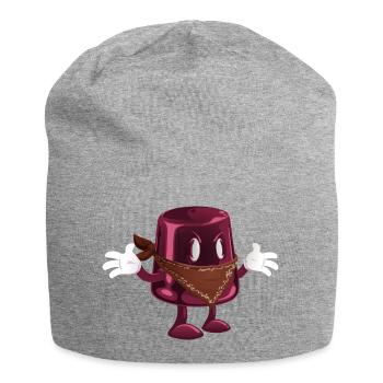 Un seau avec les bras et les jambes - Bonnet en jersey - gris chiné - Devant