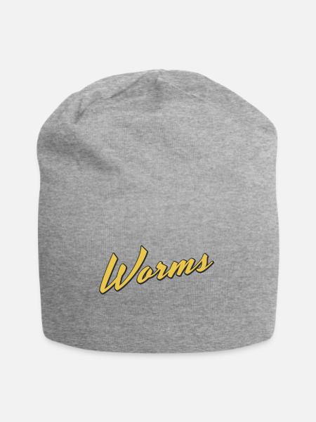 Worms - Jersey-Beanie - Grau meliert