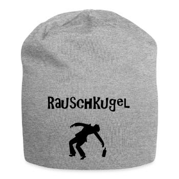 bier beer saufen betrinken alkohol shots Geschenk - Jersey-Beanie - Grau meliert - Vorne