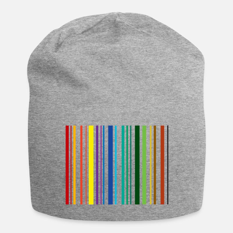 Code barre - Bonnet en jersey - gris chiné