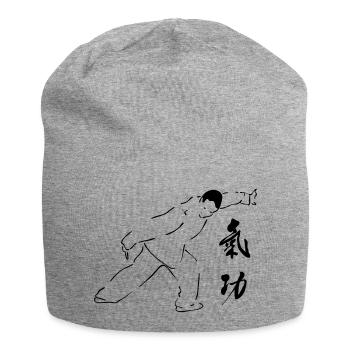 Qi Gong - Bonnet en jersey - gris chiné - Devant