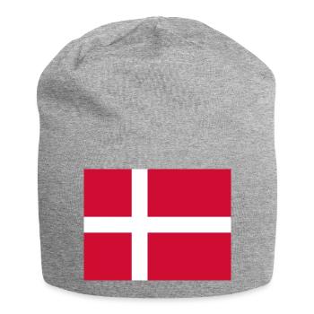 Denmark flag - Jersey Beanie - heather grey - Front