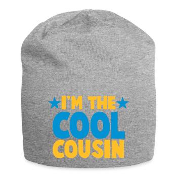 Ich bin der Cousin COOL! - Jersey-Beanie - Grau meliert - Vorne