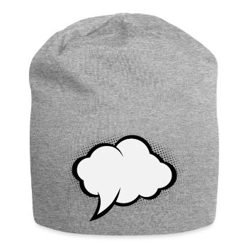 Comic speech bubble - Jersey Beanie - heather grey - Front