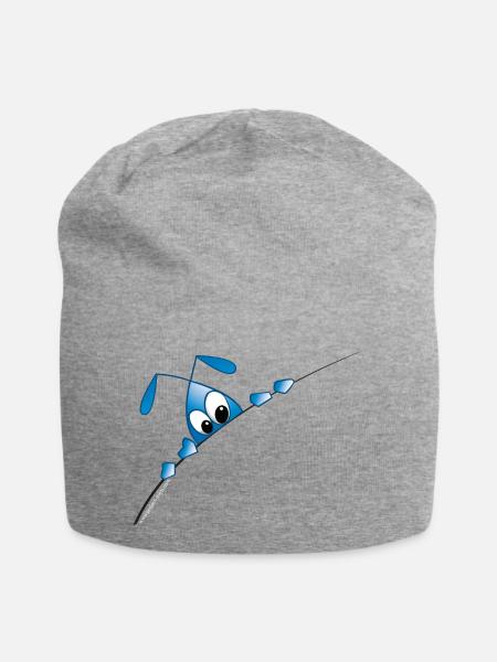 neugierige Ameise - Jersey-Beanie - grå meleret