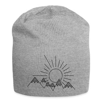 Berge - Jersey-Beanie - Grau meliert - Vorne