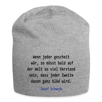 Josef Svejk - If everyone would clever - Jersey Beanie - heather grey - Front
