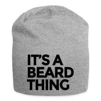 It's a Beard Thing - Jersey-Beanie - Grau meliert - Vorne