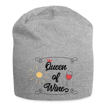 Wine - Jersey Beanie - heather grey - Front