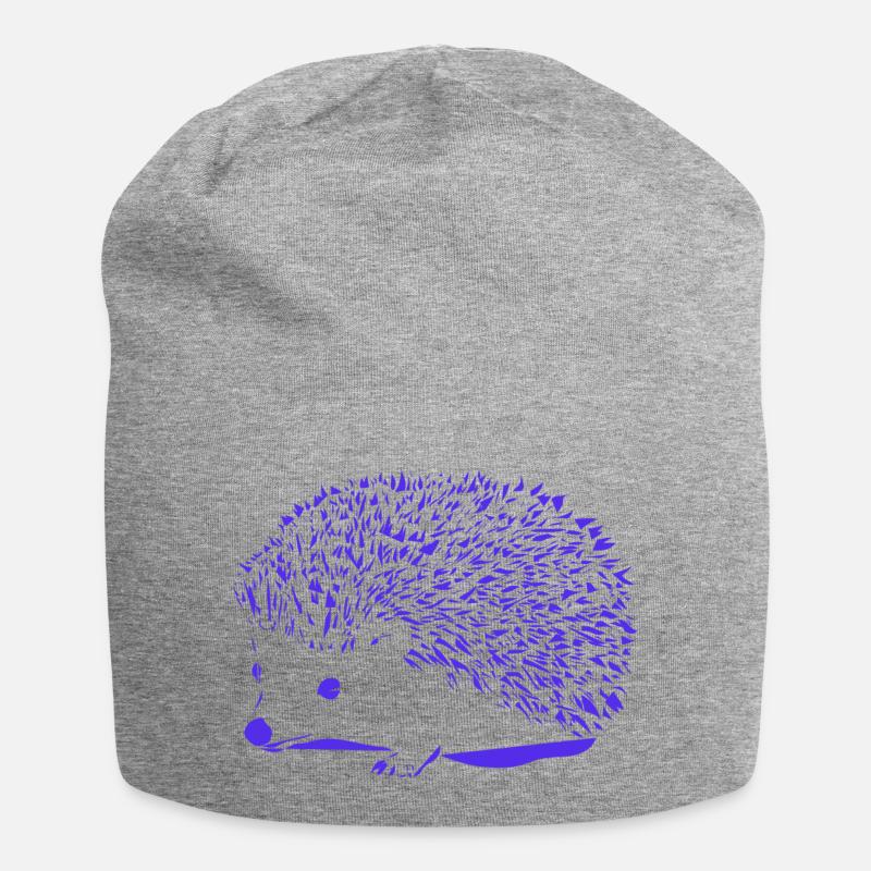 Hérisson bleu - Bonnet en jersey - gris chiné