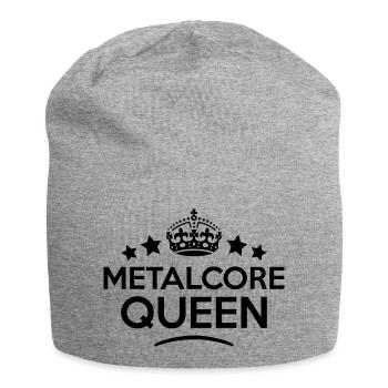 metalcore queen keep calm style copy - Jersey Beanie - heather grey - Front
