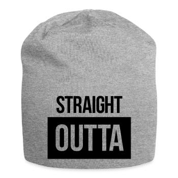 straight outta - Jersey-Beanie - Grau meliert - Vorne