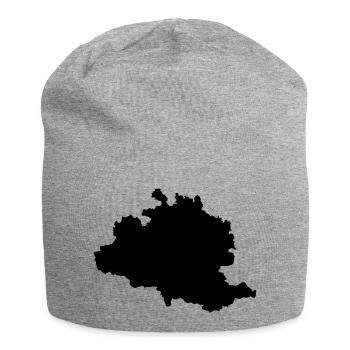 Ariège carte Ariégeoise - Bonnet en jersey - gris chiné - Devant
