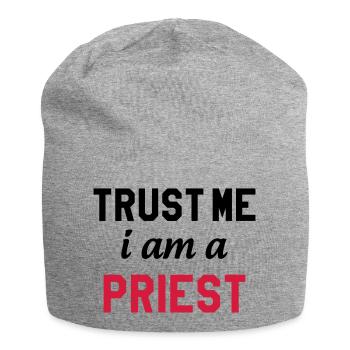 Pfarrer / Priester / Katholisch / Religion - Jersey-Beanie - Grau meliert - Vorne