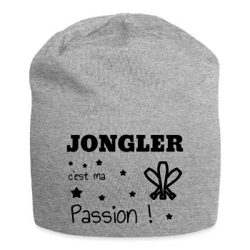 jongleur / jonglerie / jongleuse / cirque - Bonnet en jersey - gris chiné - Devant