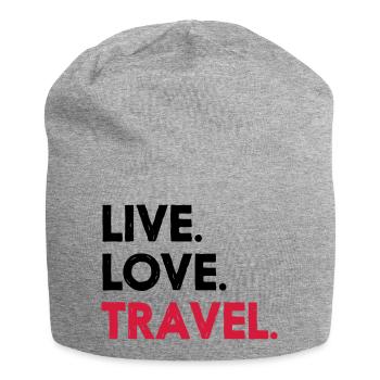 LIVE. LOVE. TRAVEL. - Bonnet en jersey - gris chiné - Devant
