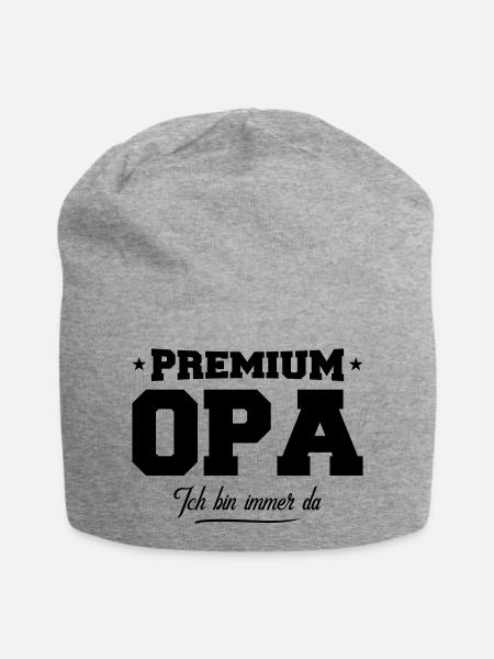 opa premium - Jersey-Beanie - Grau meliert