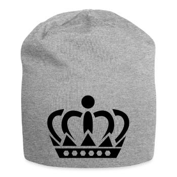 Crown - Jersey Beanie - heather grey - Front