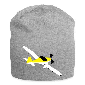 fk14 Flugzeug Pilot Flieger Ultraleichtflugzeug UL - Jersey-Beanie - Grau meliert - Vorne