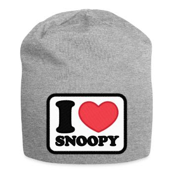 Peanuts Snoopy Ich Liebe Snoopy - Jersey-Beanie - Grau meliert - Vorne