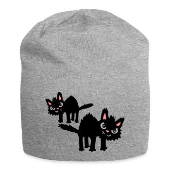 Team lustige Katzen - Jersey-Beanie - Grau meliert - Vorne