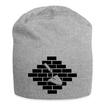 Mason masonry bricks with trowel logo - Jersey Beanie - heather grey - Front