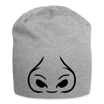 Large nostrils thick nose - Jersey Beanie - heather grey - Front