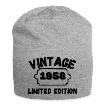 Vintage 1958 Limited Edition 64th Birthday - Jersey Beanie - heather grey - Front