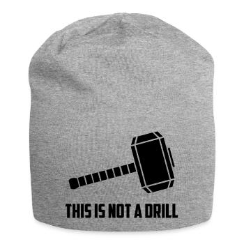 THIS IS NOT A DRILL - Jersey Beanie - heather grey - Front