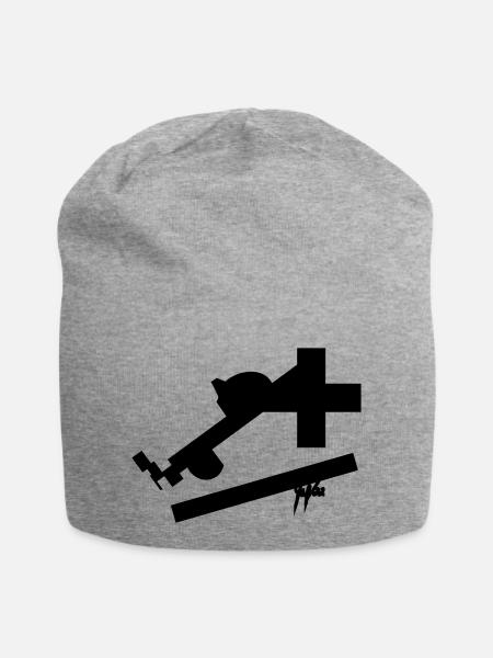 cross II - Jersey-Beanie - Grau meliert