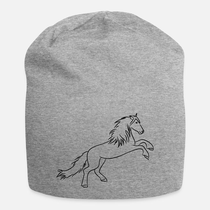 Horse - Jersey Beanie - heather grey