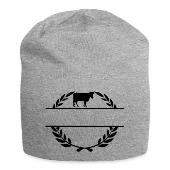 Fier de la vache fermière - Bonnet en jersey - gris chiné - Devant