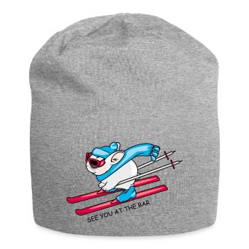 See you at the bar - Jersey Beanie - heather grey - Front
