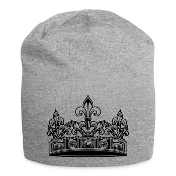 Couronne - Bonnet en jersey - gris chiné - Devant