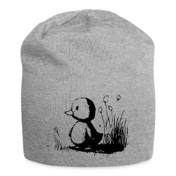 Bako die kleine Ente - Jersey-Beanie - Grau meliert - Vorne