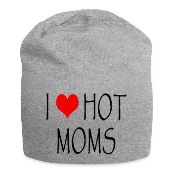 I Love Hot Moms - Jersey-Beanie - Grau meliert - Vorne