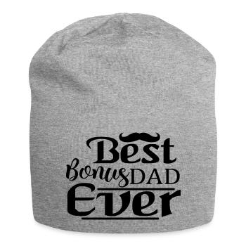 Best Bonus Dad Ever - Jersey Beanie - heather grey - Front
