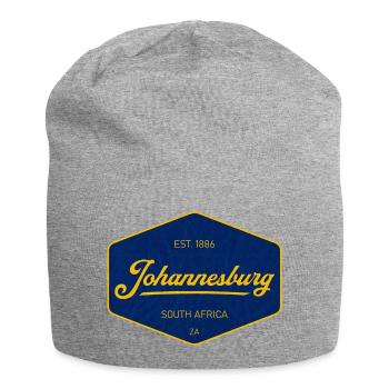 Johannesburg Vintage Sign Blue Yellow - Jersey Beanie - heather grey - Front