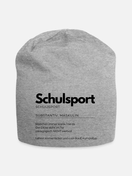 Definition Schulsport - Jersey-Beanie - Grau meliert