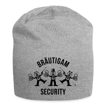 Bräutigam Security (JGA / Karikatur / Tanz / 1C) - Jersey-Beanie - Grau meliert - Vorne
