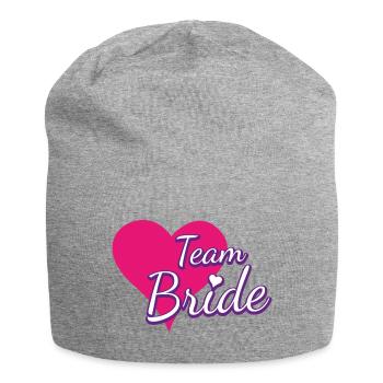 Team Bride Heart - Jersey-Beanie - Grau meliert - Vorne