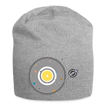 Sonnensystem Vinyl Schallplatte - Jersey-Beanie - Grau meliert - Vorne