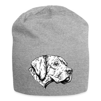 Braque du Bourbonnais Portrait - Jersey-Beanie - Grau meliert - Vorne